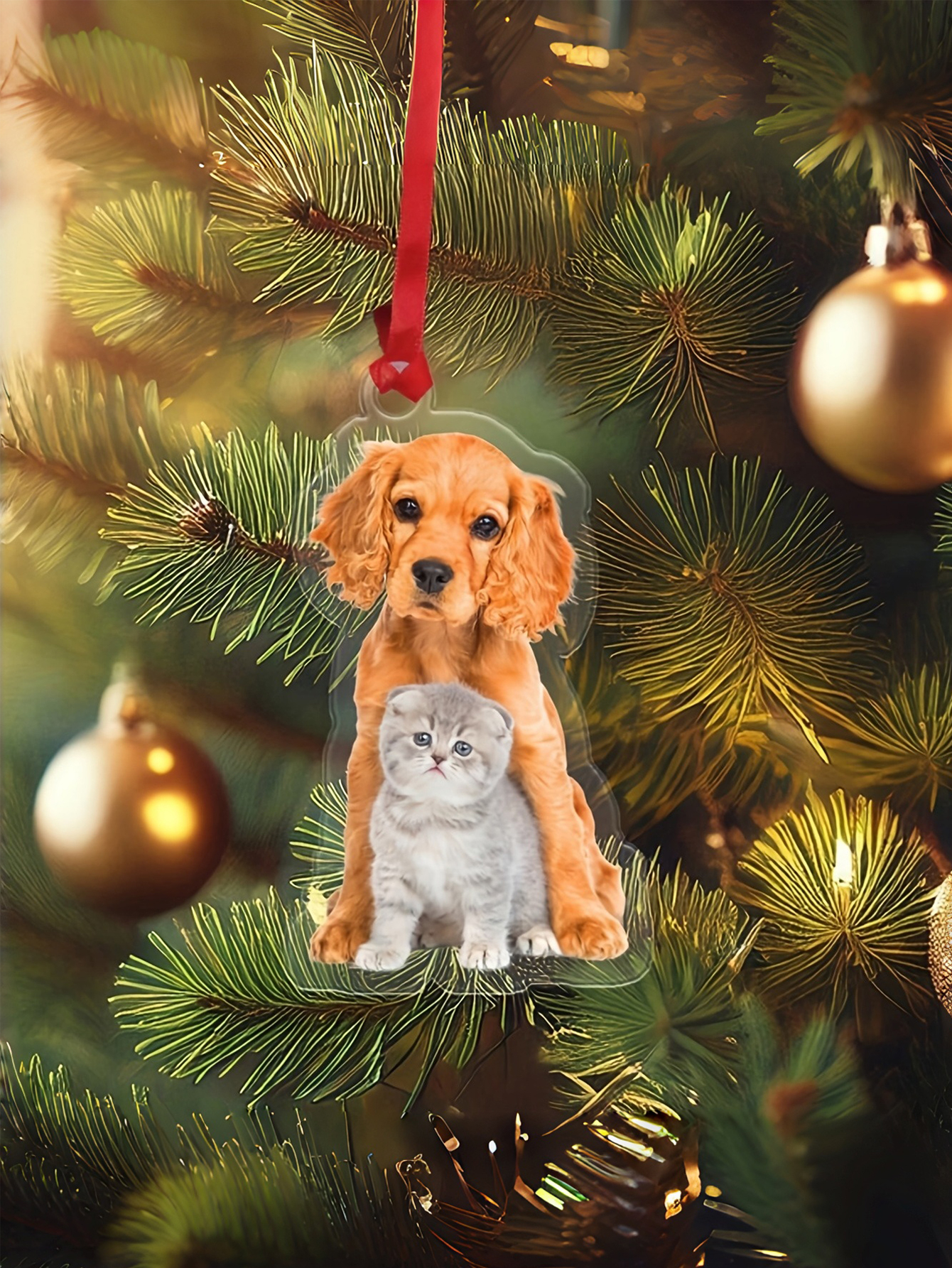 Personalized Christmas Photo Ornaments for Families, Couples, and Pets